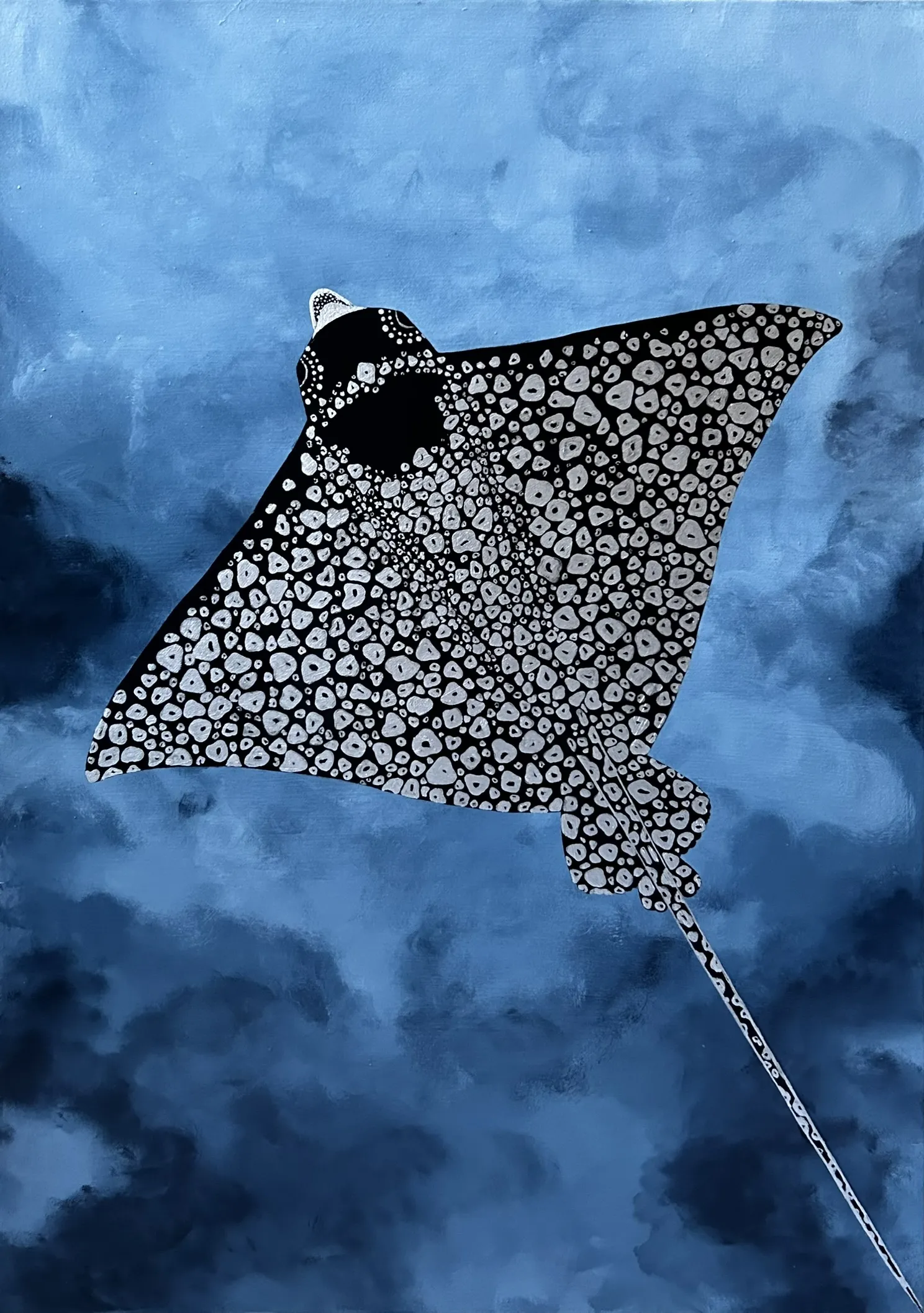 Зображення "Скати" від Анастасія Лебедєва, розмір: 50*70 см, матеріали: Акрил, полотно, медіум: Живопис, місто: Київ, серія: Підводні створіння, ціна: $800 Фото 1 з 3.